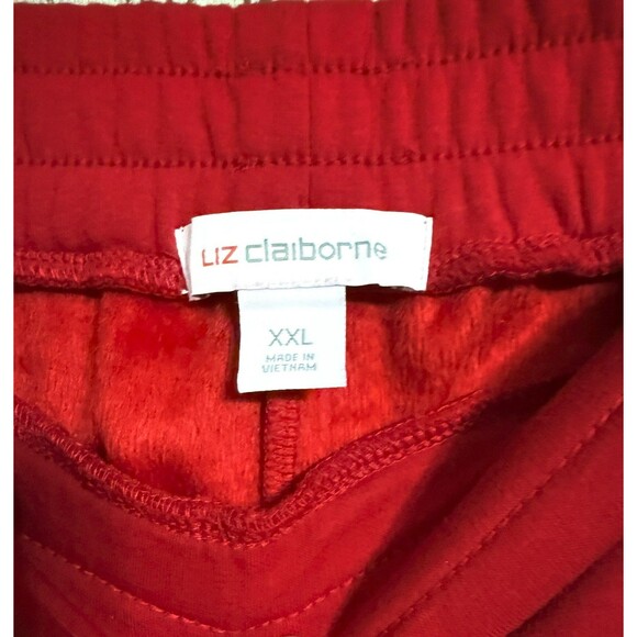 Liz Claiborne Fuzzy Inside Sweatpants - Cabaret Red - Size XXLarge (20) - Picture 3 of 4